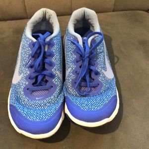 Blue Nike sneakers
